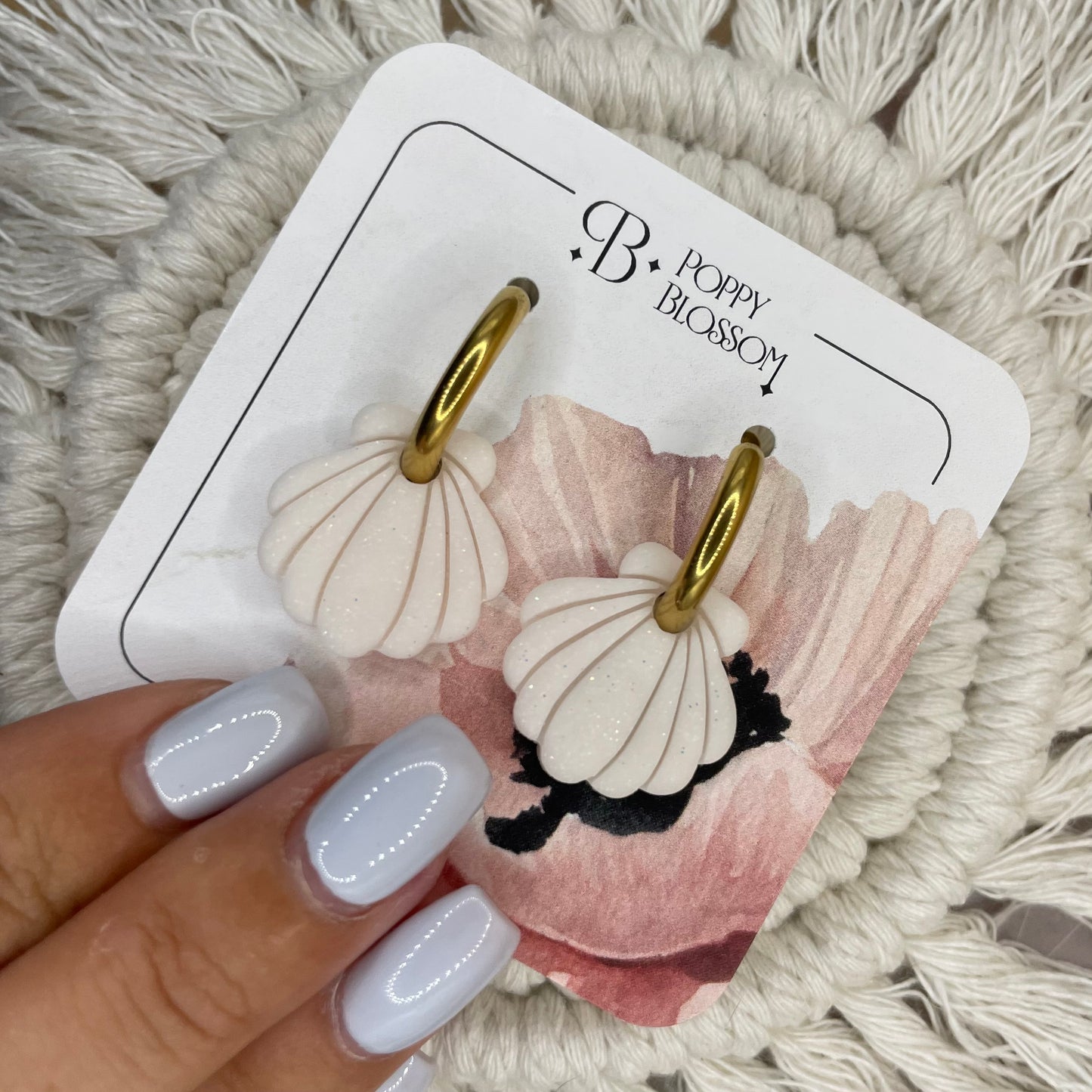 Pampilles
CORAL - Blanc pailleté mat x2